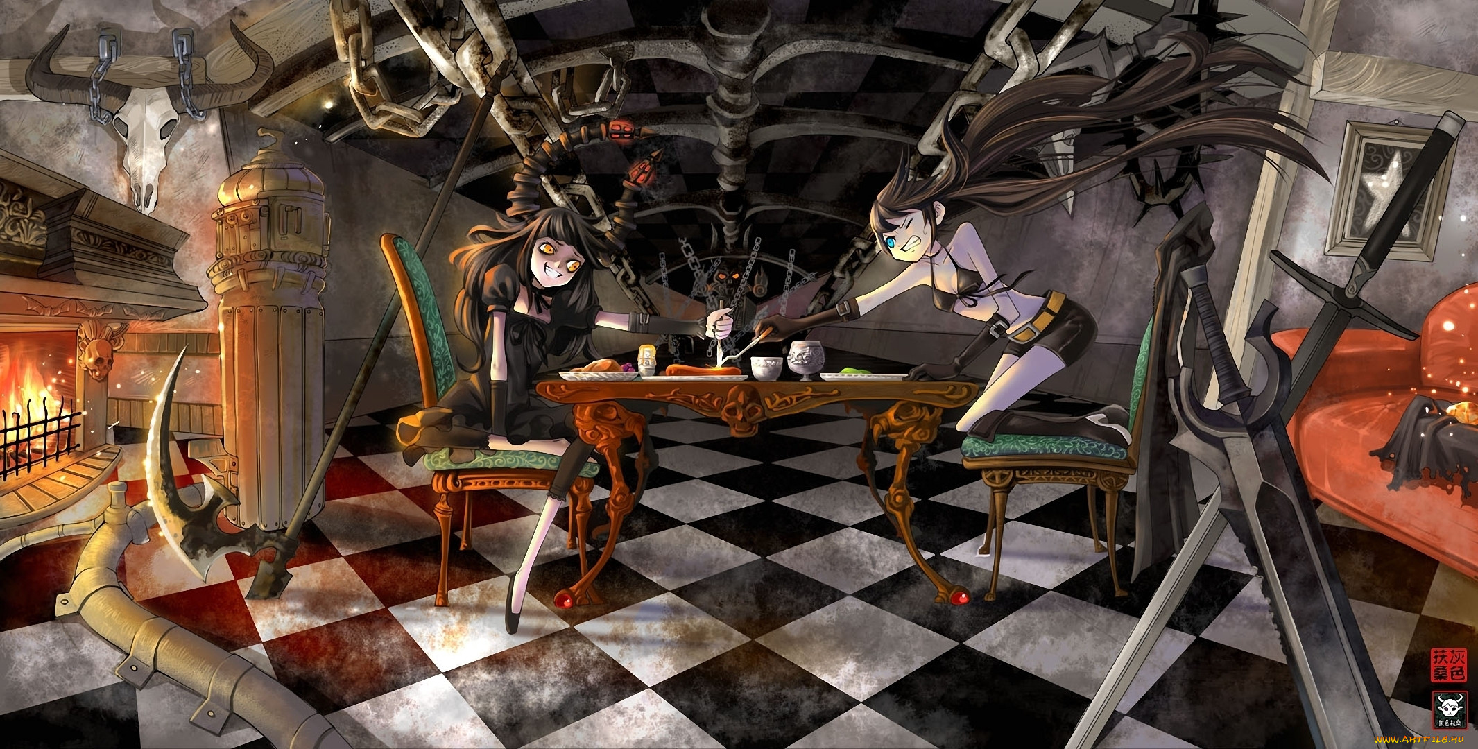 , black, rock, shooter, kuroi, mato, , , dead, master, 
